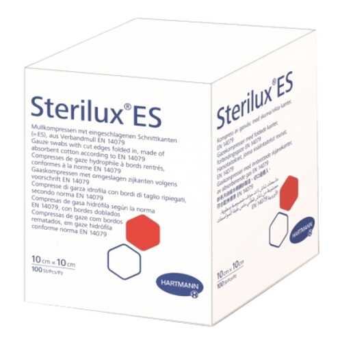 Салфетки марлевые Sterilux ES нестерильные 8 слоев с подвернутой кромкой, 10х10 см 100 шт. в Вита Экспресс