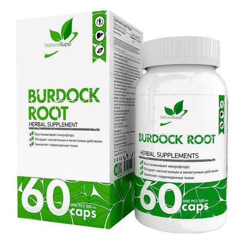 Корень лопуха NaturalSupp Burdock Root 500 мг капсулы 60 шт. в Вита Экспресс