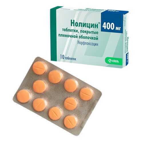 Нолицин таблетки, покрытые пленочной оболочкой 400 мг 10 шт. в Вита Экспресс