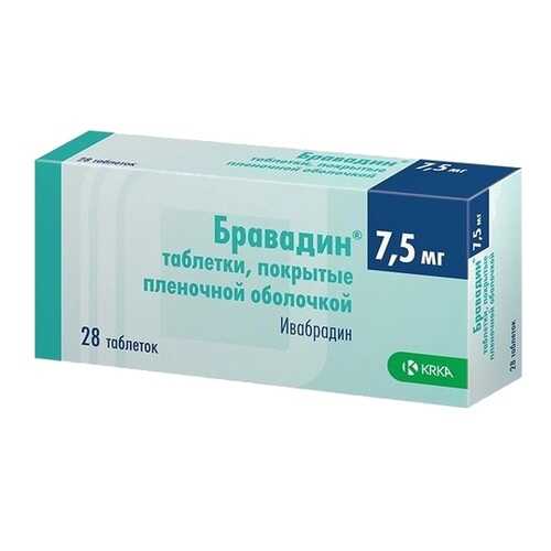 Бравадин таблетки, покрытые пленочной оболочкой 7,5 мг №28 в Вита Экспресс