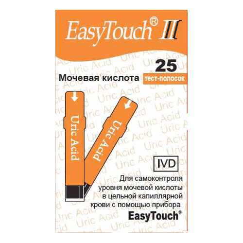 Тест-полоски EasyTouch на мочевую кислоту 25 шт. в Вита Экспресс