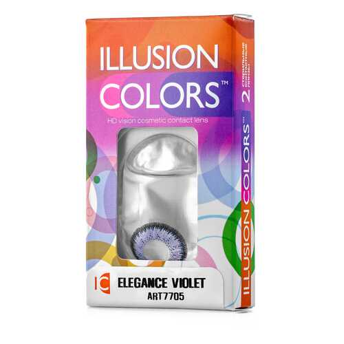 Контактные линзы ILLUSION colors Elegance 2 линзы -1.5D violet фиолетовый в Вита Экспресс