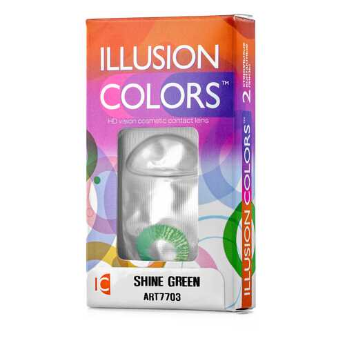 Контактные линзы ILLUSION colors Shine 2 линзы -3.5D green зеленый в Вита Экспресс