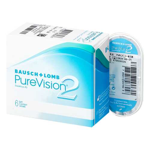 Контактные линзы PureVision 2 6 линз +3,75 в Вита Экспресс