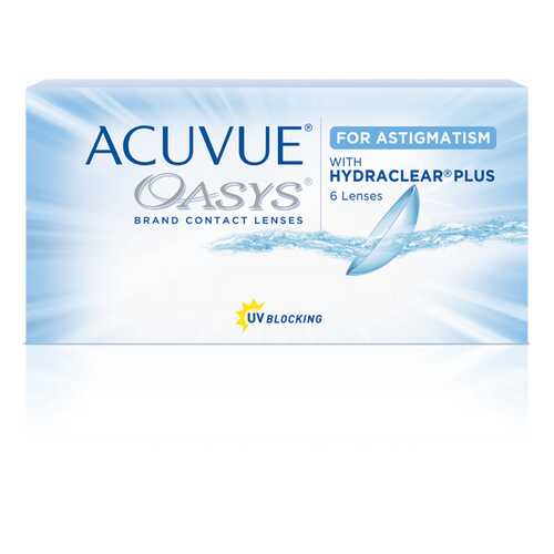 Контактные линзы Acuvue Oasys for Astigmatism with Hydraclear Plus 6 линз +4,00/-1,75/130 в Вита Экспресс