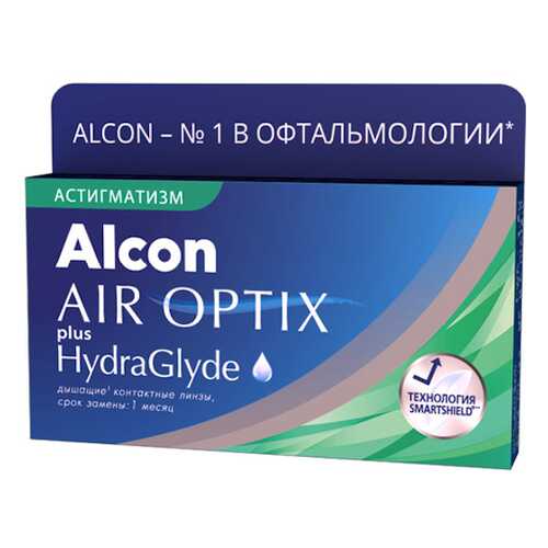 Контактные линзы AirOptix HydraGlyde for Astigmatism 3 шт. PWR -1,25, CYL -0,75, AXIS 090 в Вита Экспресс