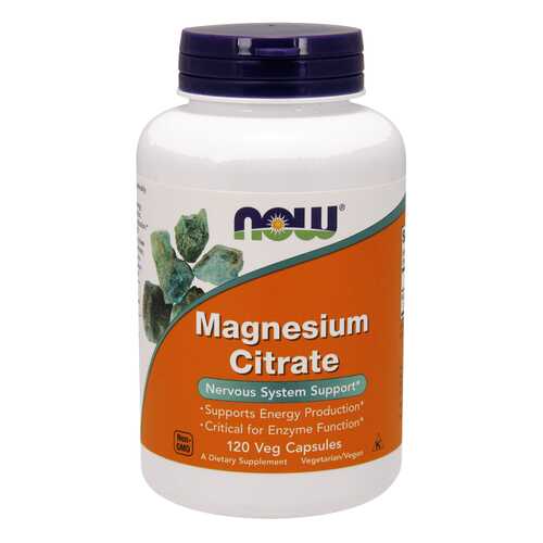 Магний NOW Magnesium Citrate Caps 120 капс. без вкуса в Вита Экспресс