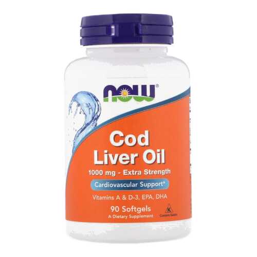 Omega-3 NOW Cod Liver Oil 90 капс. в Вита Экспресс